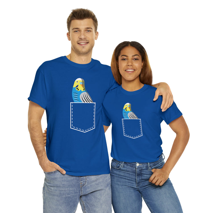 Shirt Funny Parakeets And Parrots Enthusiasts Bird Lovers Feathered Friends Enrichment T-Shirt Unisex Heavy Cotton Tee