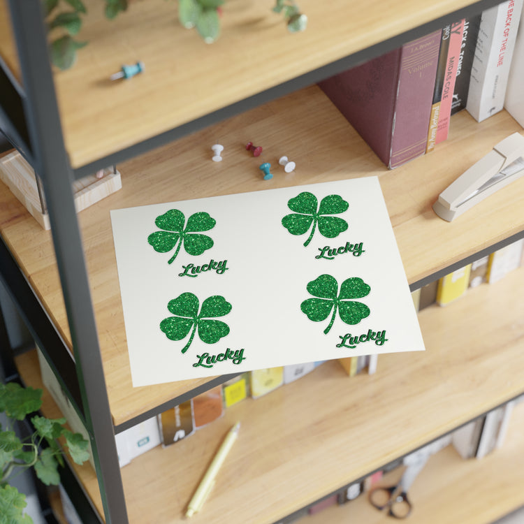 lucky shamrock Sticker Sheets