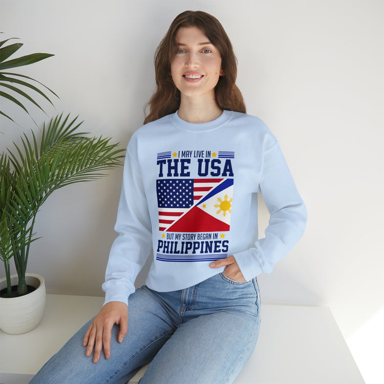 Funny American Filipinos Sarcastic Filipino Mockery USA Unisex Crewneck Sweatshirt