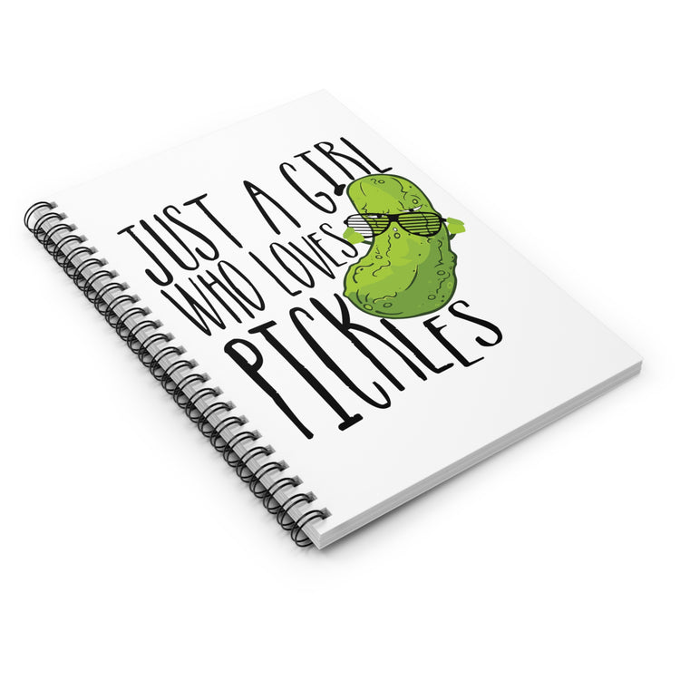 Spiral Notebook Humorous Delightful Pickle Lovers Sarcastic Sayings Foodie Gift Novelty