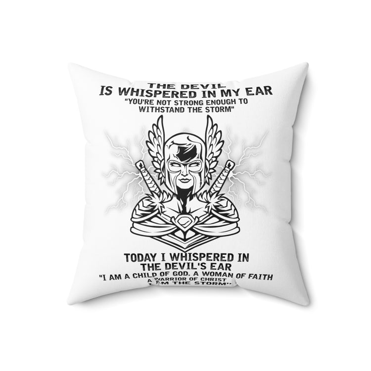 Inspiring Christianity Statements Devotee Vintage Pastor Spun Polyester Square Pillow