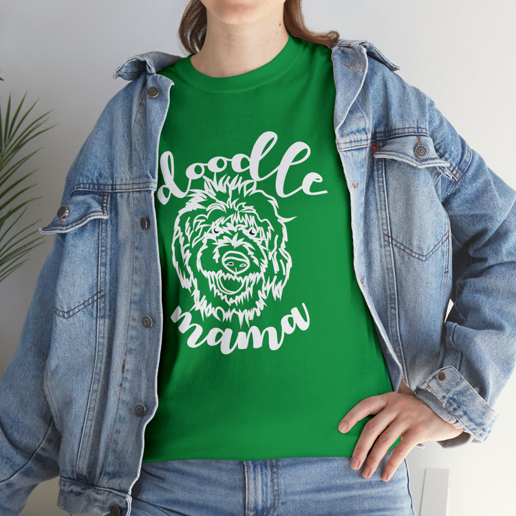 Shirt Funny Doodle Mama Paws and Play Furry Friend Dog Owner Lover T-Shirt Unisex Heavy Cotton Tee