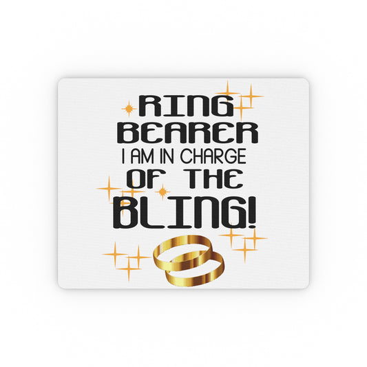 Humorous Rings Bearing Kiddos Wedding Sarcastic Entourages  Hilarious Engagement Kiddies Illustration Gags Rectangular Mouse Pad