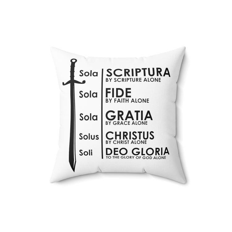 Inspiring Hispanic Renewed Christianity Uplifting Verses Spun Polyester Square Pillow