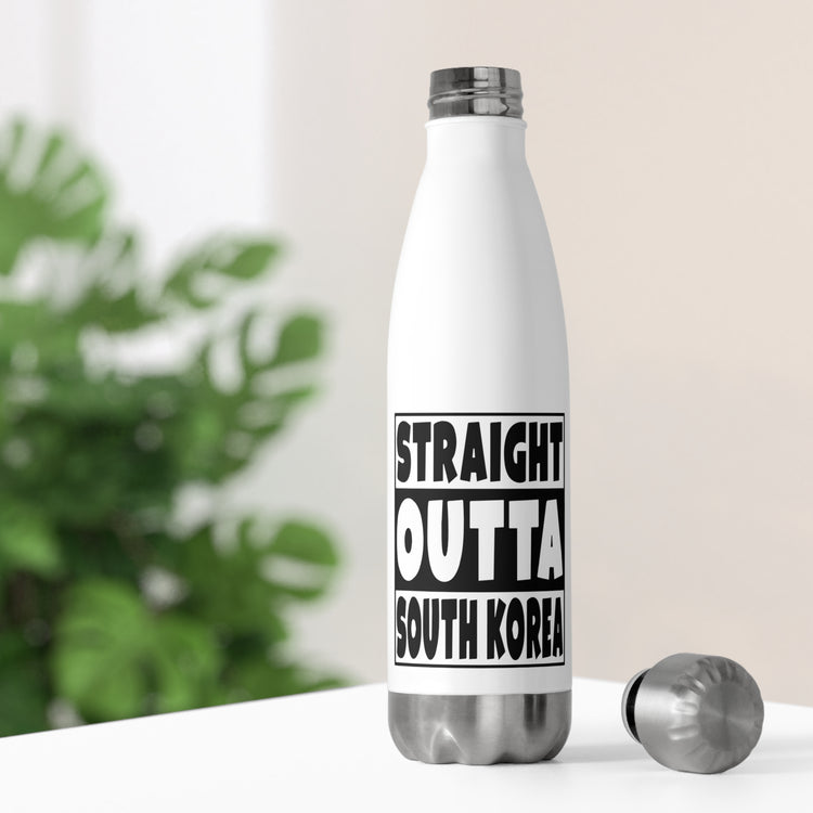 Straight Outta South Korea Graphic Tee Shirt Gifts Funny Hiking Campers Gag Sayings Men Women T Shirt 20oz Insulated Bottle