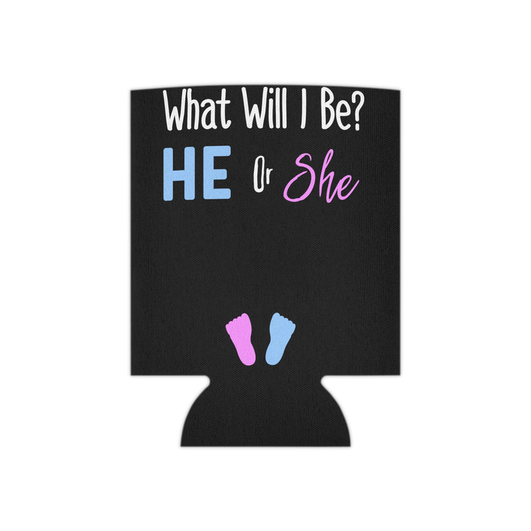 What Will I Be He or She Gender Reveal Can Cooler