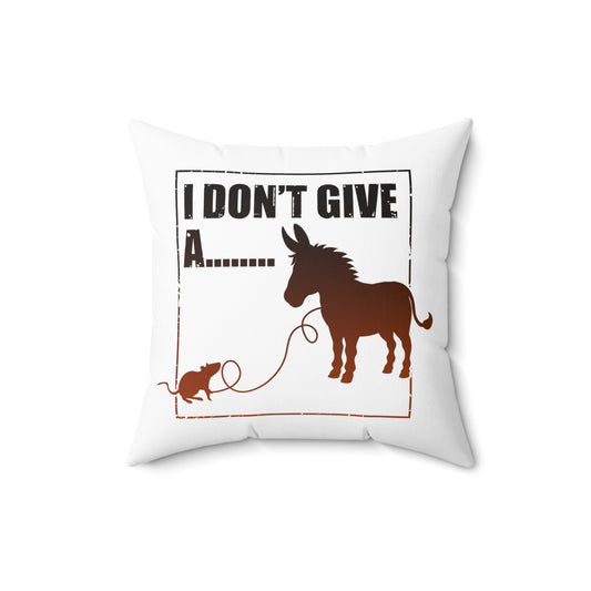 Novelty Not Giving Cares Illustration Introverted Sayings Spun Polyester Square Pillow