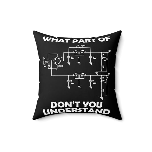 Hilarious Electronics Motor Engines Technologist Machinist Tech Fan Spun Polyester Square Pillow