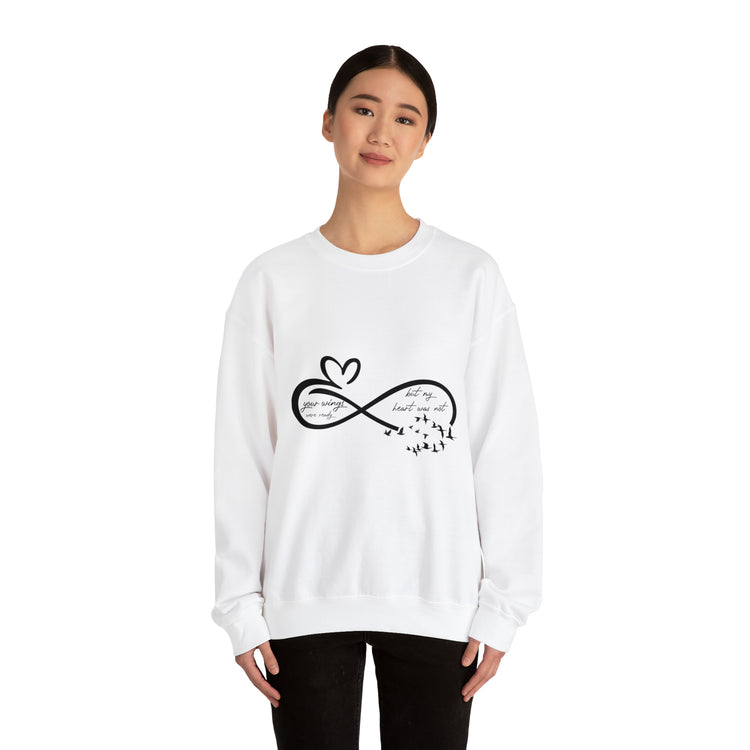 Vintage Memorial Heart Love Sign Grieving Illustration Wife Unisex Crewneck Sweatshirt