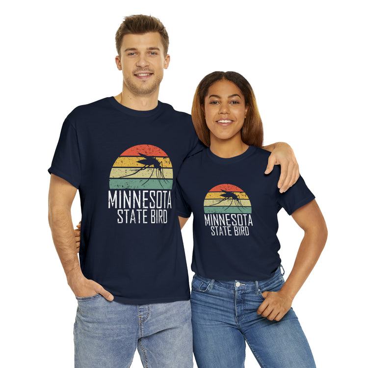 Shirt Funny Minnesota State Mosquitoes Bug Graphic Camping Outdoor Insect Wilderness T-Shirt Unisex Heavy Cotton Tee