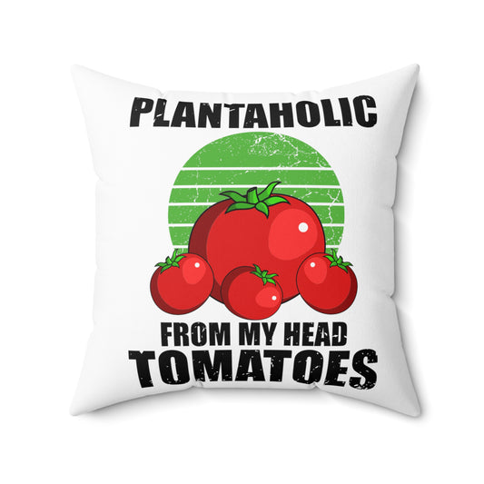 Humorous Vegetables Plants Tillage Horticulture Spun Polyester Square Pillow