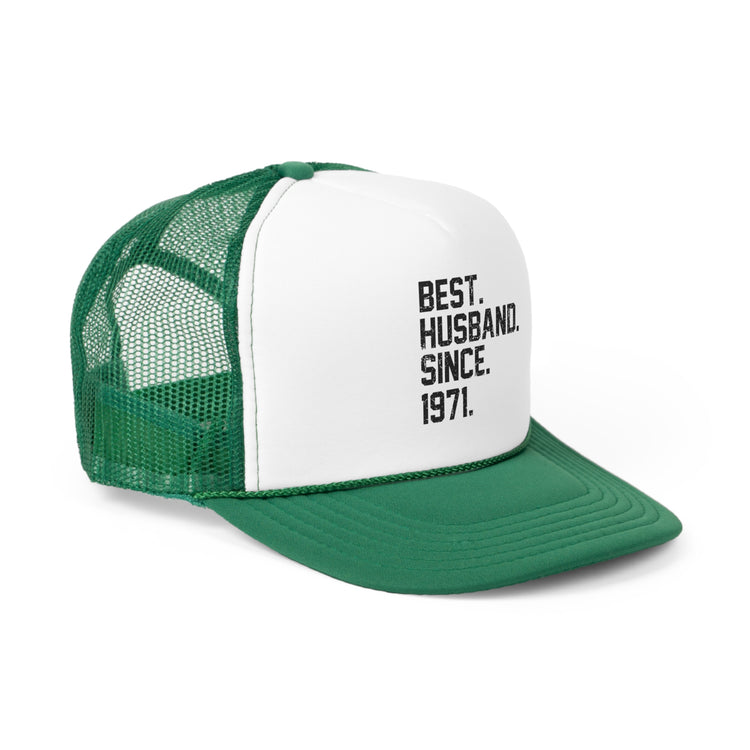 Hilarious Supportive Husband Spouses Marriage Couple Wedding Anniversary Trucker Caps