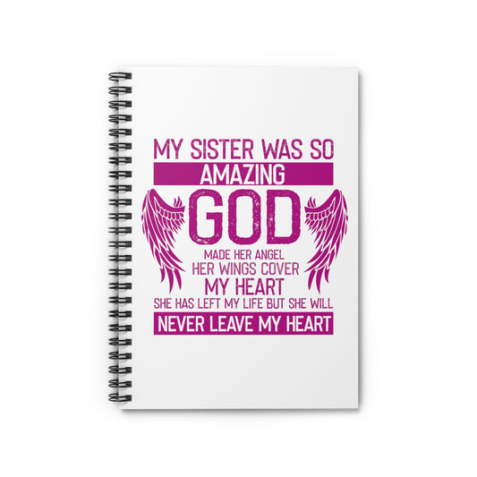 Inspirational Beloved Angel Bereavement Statements Graphic Spiral Notebook - Ruled Line