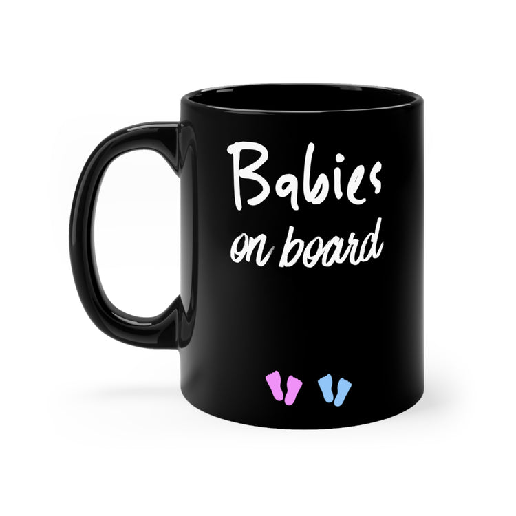 Babies On Board Baby Bump Shirt Black mug 11oz