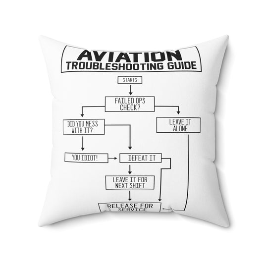 Humorous Aircraft Aircrews Airplane Airship Aviator Lover Spun Polyester Square Pillow