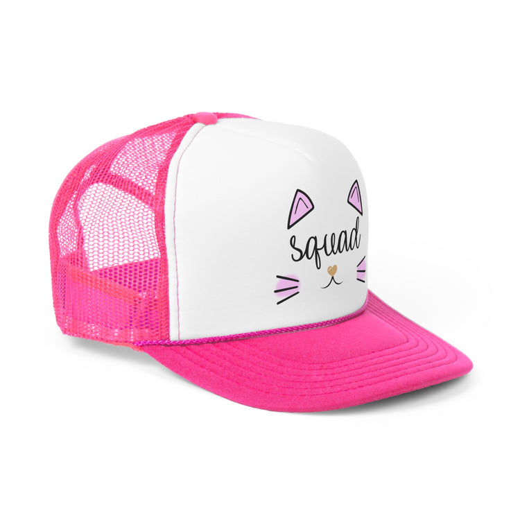 Squad Cat Bachelorette Team Bride Bridal Party Shower Gift Bridesmaid Trucker Caps