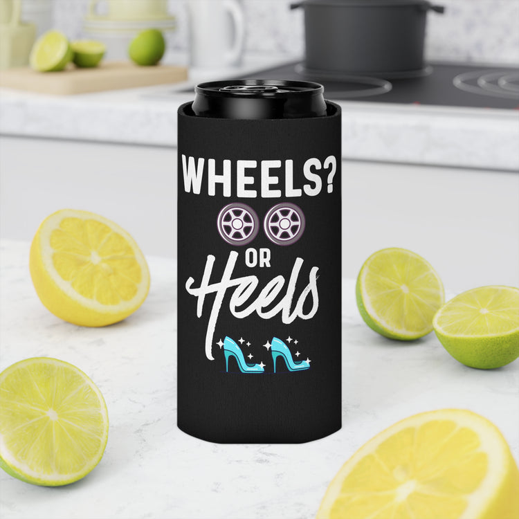 Wheels or Heels Gender Reveal Can Cooler