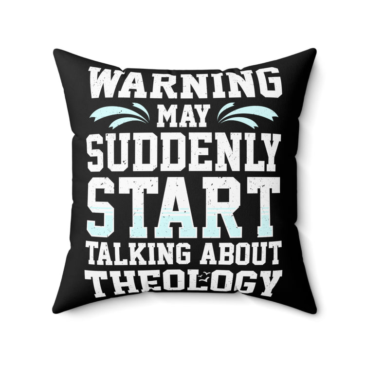 Inspiring Fighting Prayer Uplifting Christians Pastor Catholic Spun Polyester Square Pillow