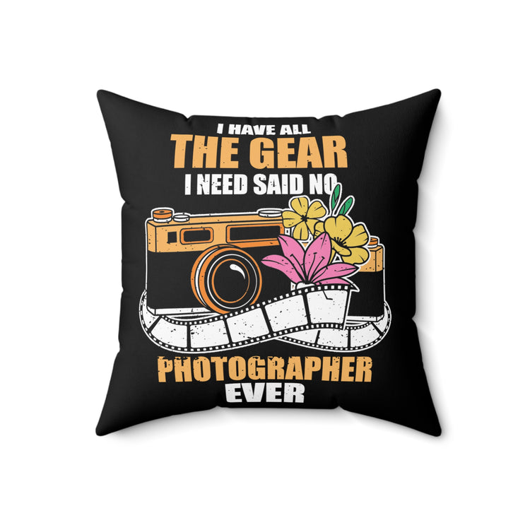 Novelty Photograpist Cameraman Cinematographer Photographs Lensman Portraiture Photo Spun Polyester Square Pillow