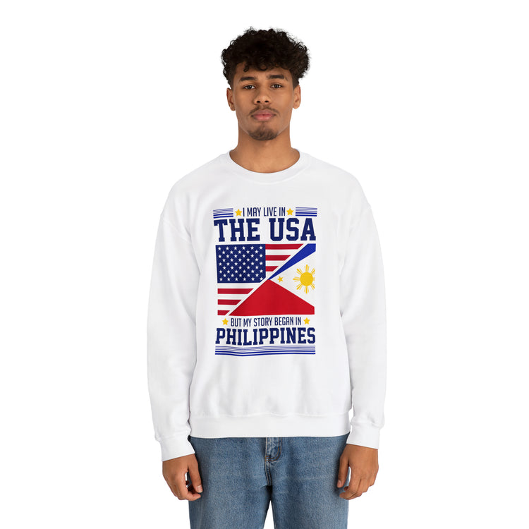 Funny American Filipinos Sarcastic Filipino Mockery USA Unisex Crewneck Sweatshirt