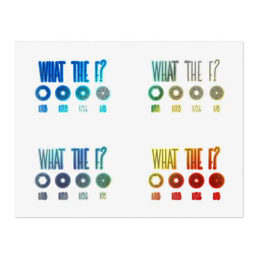 What The F? Funny Photographer Videographer Sticker Sheets