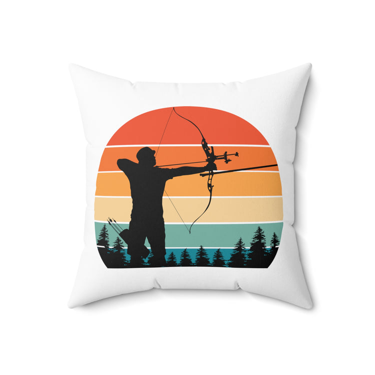 Novelty Old-Fashioned Archer Musketry Toxophilite Enthusiast Spun Polyester Square Pillow