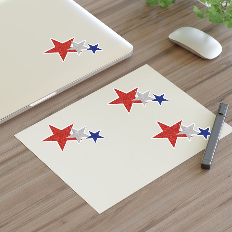 Three Stars Fourth Of July Sticker Sheets