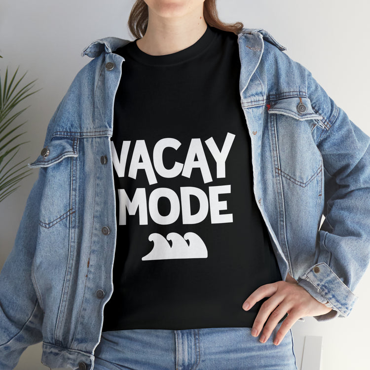 Shirt Funny Vacay Mode Travel Explore Vacation Adventure Companion T-Shirt Unisex Heavy Cotton Tee