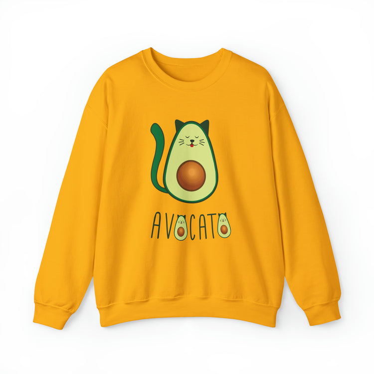 Cute Avocato For Men Women Cat Lover Unisex Crewneck Sweatshirt