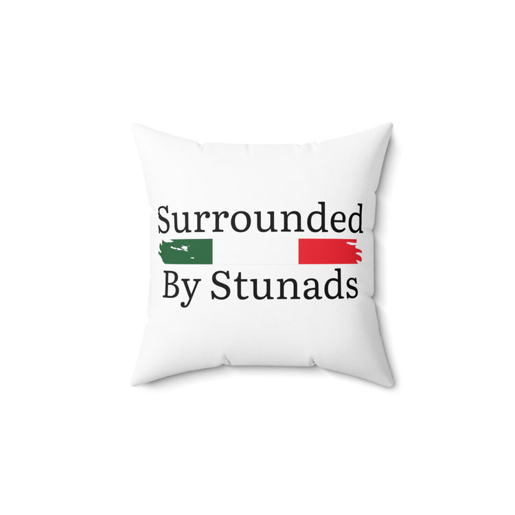 Humorous Nationalistic Patriotic Nationalism Italia Spun Polyester Square Pillow