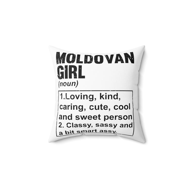 Hilarious Moldovian Nationalistic Nationalism Patriotic Patriotism Chauvinism Devotee Spun Polyester Square Pillow