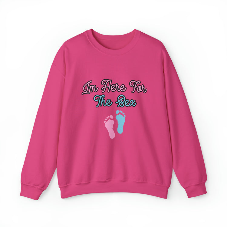 Humorous Dad Party Revealing Mom Baby Funny Celebrations Sayings Unisex Crewneck Sweatshirt