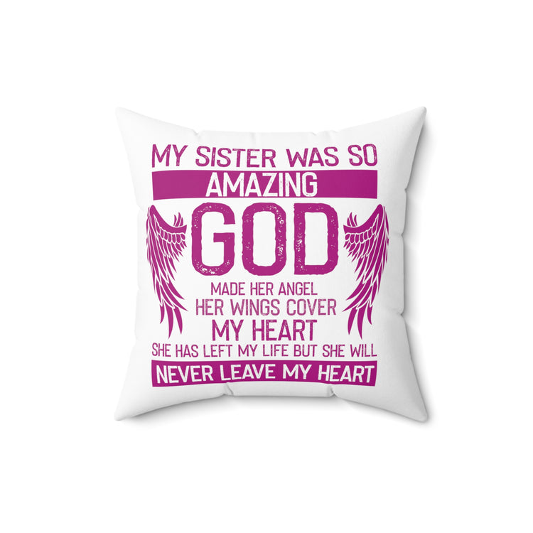 Inspirational Beloved Angel Bereavement Statements Spun Polyester Square Pillow