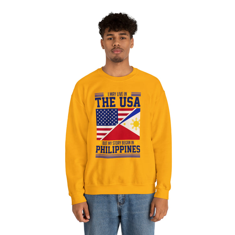 Funny American Filipinos Sarcastic Filipino Mockery USA Unisex Crewneck Sweatshirt