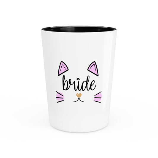 Bride Cat Bachelorette Team Bride Shirt Bridal Party Shower Gift Bridesmaid Shirts Shot Glass