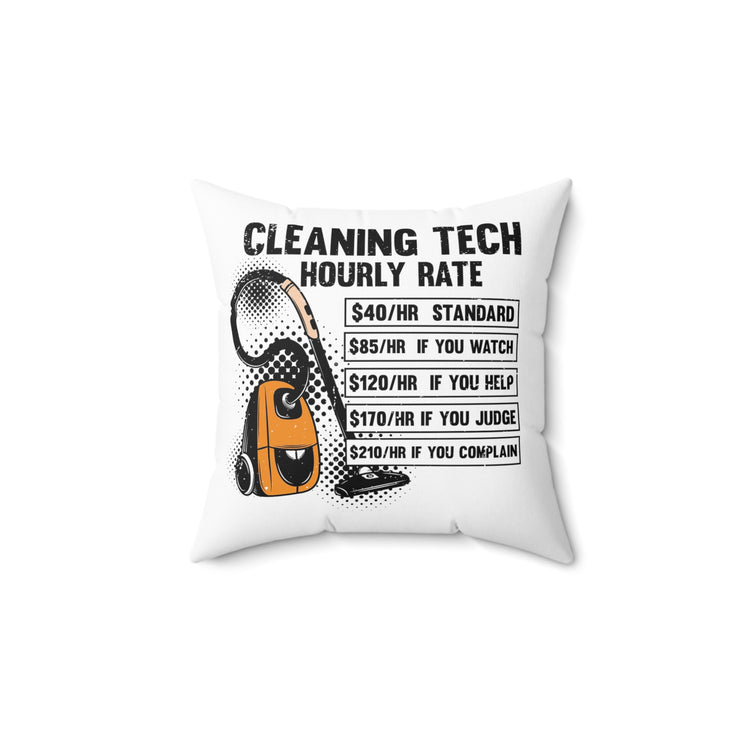 Hilarious Germophobic Pun Housekeeping Housekeeper Worker Spun Polyester Square Pillow