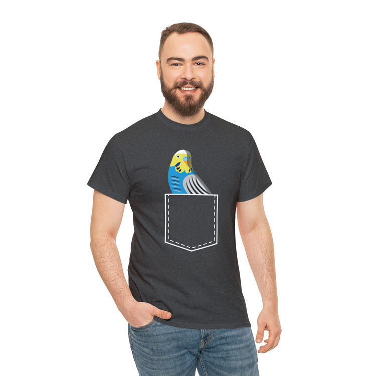 Shirt Funny Parakeets And Parrots Enthusiasts Bird Lovers Feathered Friends Enrichment T-Shirt Unisex Heavy Cotton Tee