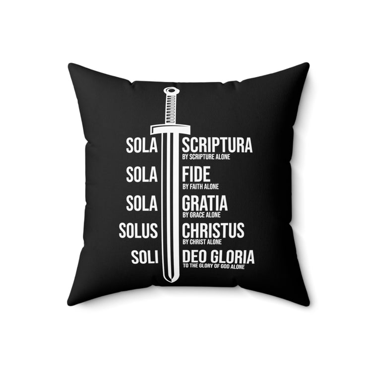 Inspiring Hispanic Renewed Christianity Religious Uplifting Verses Spun Polyester Square Pillow