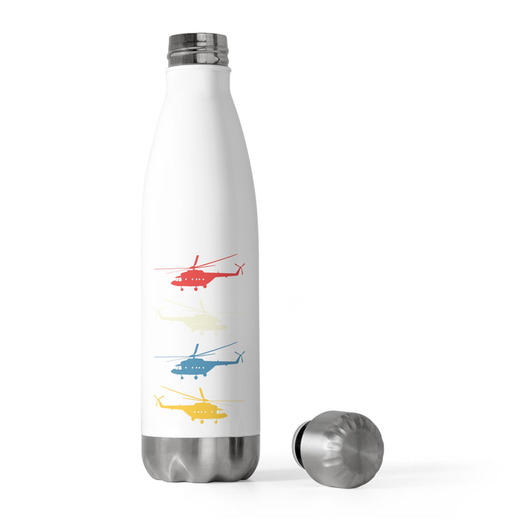 Retro Military Service Helicopters Aviator Tee Shirt Gift Cute Flying Aircraft Graphic Men Women T Shirt 20oz Insulated Bottle