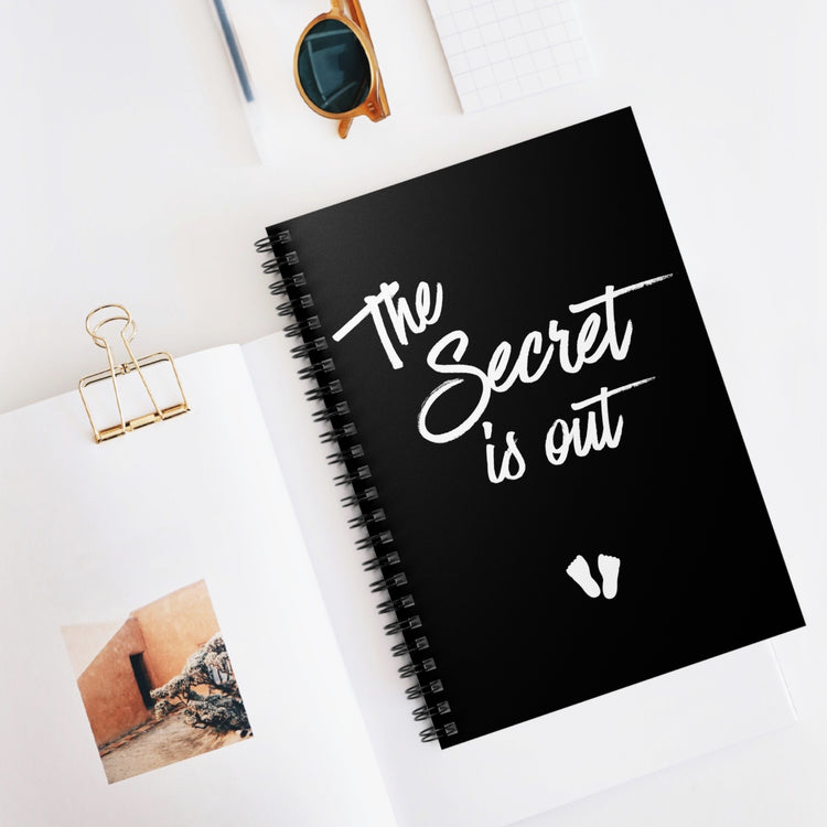 The Secret Is Out Tank Top Maternity Clothes Spiral Notebook - Ruled Line