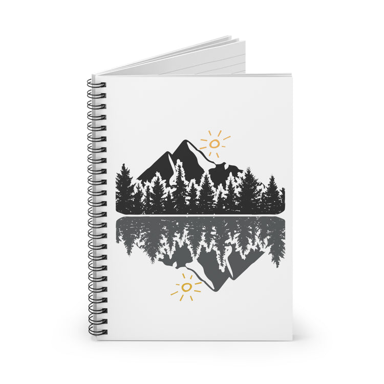 Crater Lake Mountain Wanderlust Camping Spiral Notebook - Ruled Line