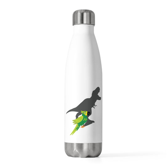 Humorous Screaming Parrot Courageous Dinos Tee Shirt Gift | Hilarious Cockatiel Graphic Gag Men Women T Shirt 20oz Insulated Bottle