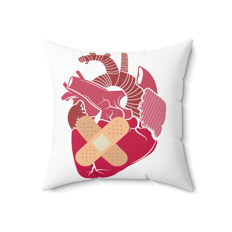 Novelty Cardiologist Cardiology Surgery Treatment Relieve Spun Polyester Square Pillow