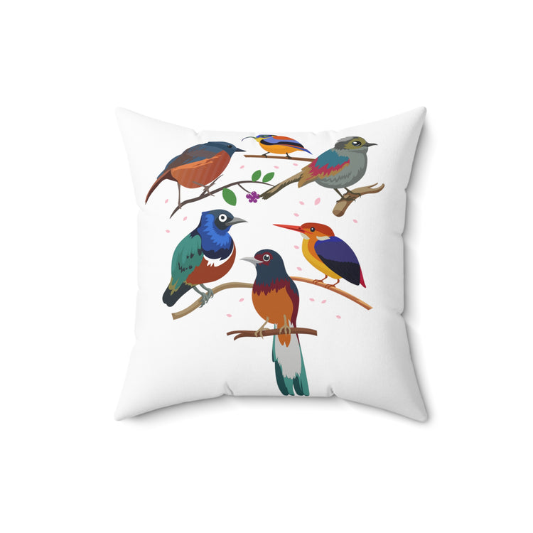 Humorous Photography Birdwatching Birdwatcher Cameraman Ornithology Habitats Spun Polyester Square Pillow