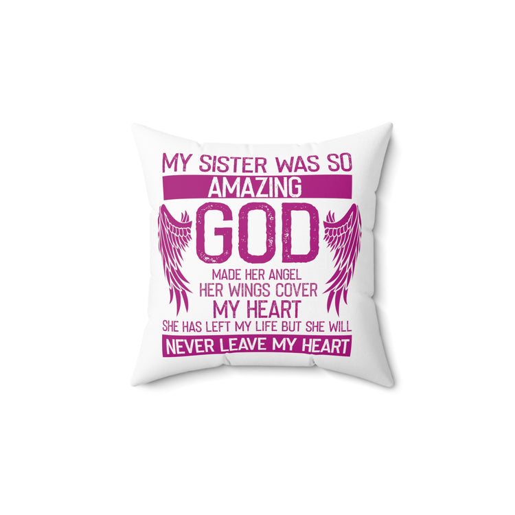 Inspirational Beloved Angel Bereavement Statements Spun Polyester Square Pillow