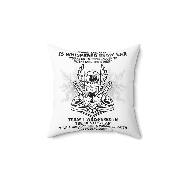 Inspiring Christianity Statements Devotee Vintage Pastor Spun Polyester Square Pillow