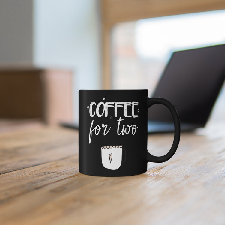 Coffee For Two Baby Bump Future Mom Black mug 11oz