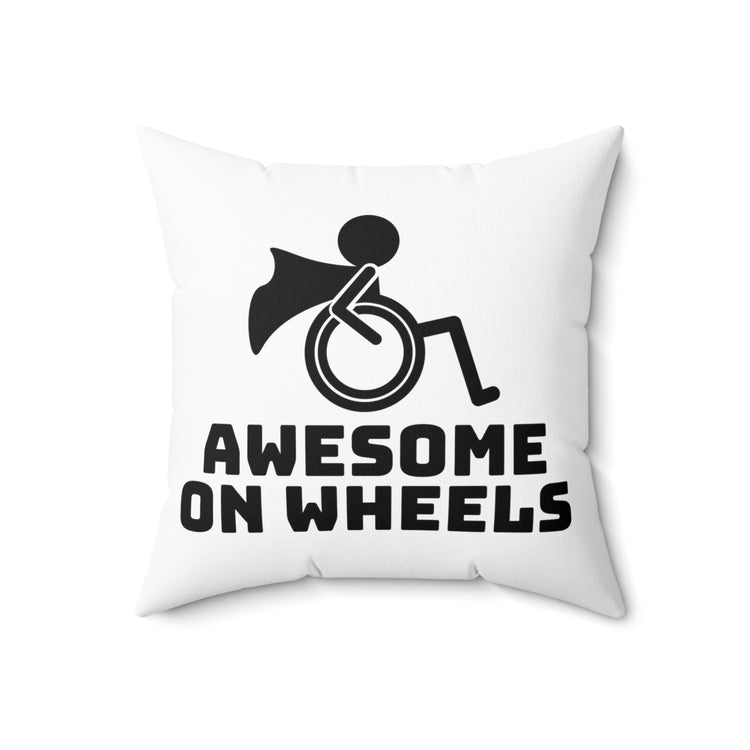 Novelty Person With Disability Pride Greatness Trolley Spun Polyester Square Pillow