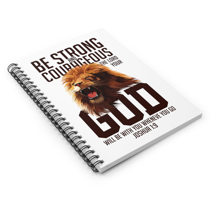 Inspirational Courageous Christians Faithfulness Prospering Prayer Line Spiral Notebook - Ruled Line