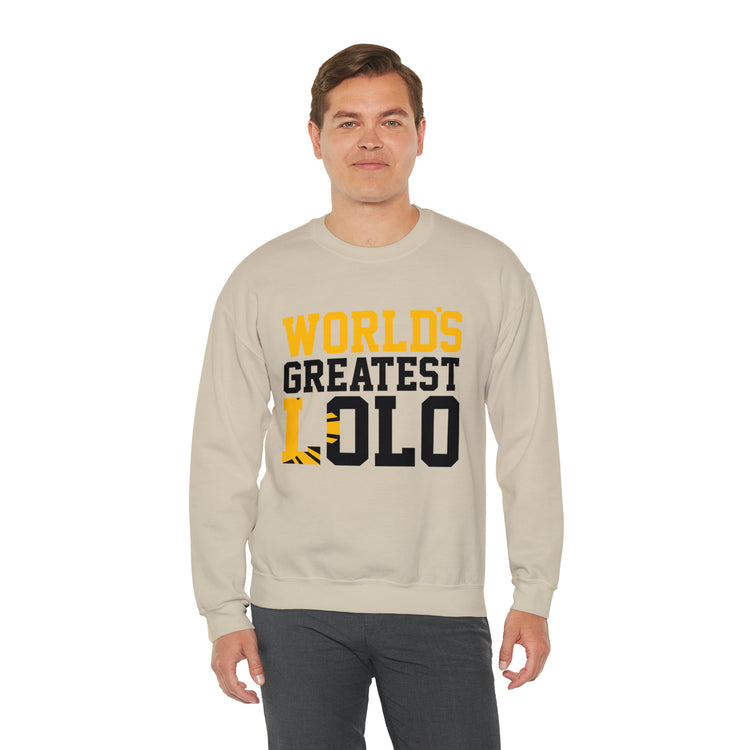 Novelty Filipino Lolo Grandfathers Pinoy Grandpa Graphic Unisex Crewneck Sweatshirt